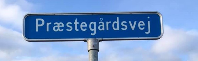 Vejskilt fra Præstegårdsvej